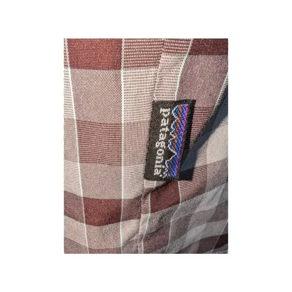 Mens Patagonia Western Snap Short Sleeve Shirt Sz M Button Up Plaid Brown - Picture 3 of 4